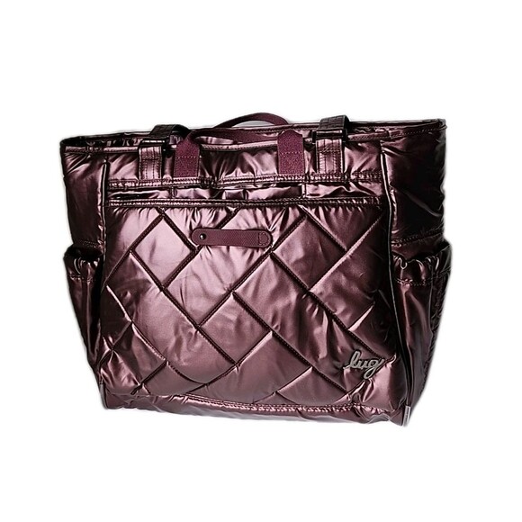 Lug Cabby Tote Shoulder Bag Cranberry Trolley Sleeve Cell Phone Pocket Travel - Picture 1 of 16